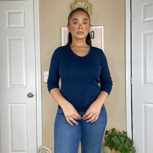 Chaps Denim Long Sleeve Top